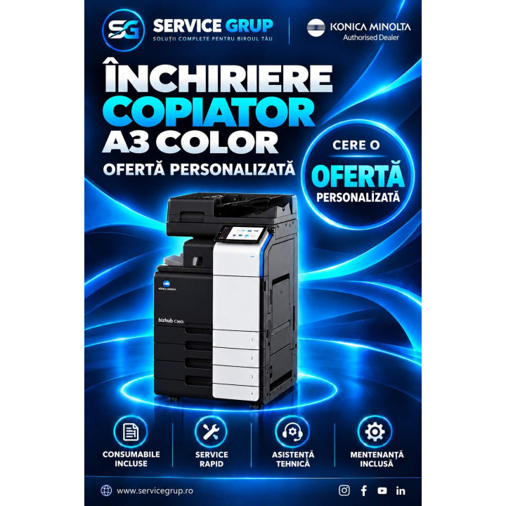 Închiriere copiator A3 color Iași – ofertă | Service Grup