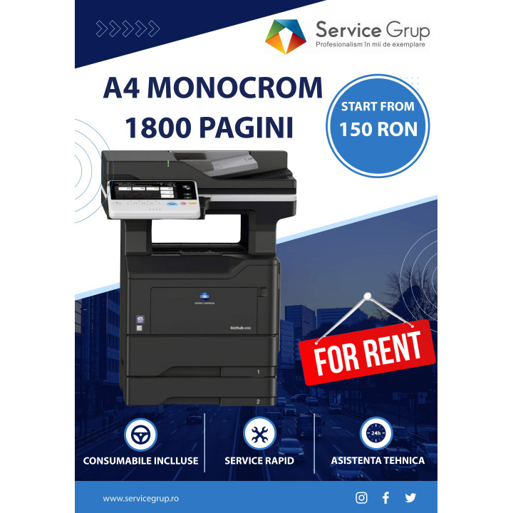 Abonament Monocrom A4 Dinamic Print