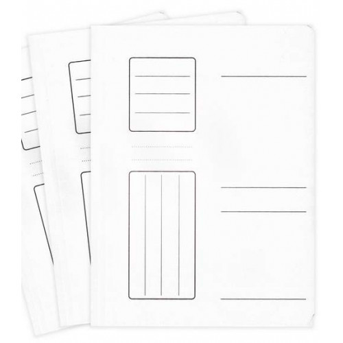 Dosar carton alb cu sina, 220 g/mp, 100 buc/set pentru indosarierea documentelor